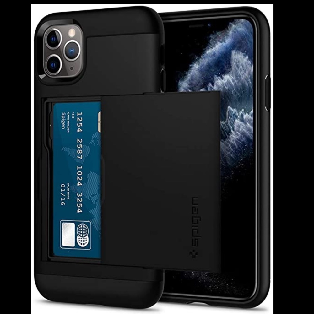 EUC black Spigen iphone 11 Pro MAX card holder case